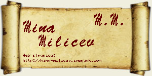 Mina Milićev vizit kartica